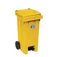 Bidone Raccolta Differenziata Giallo in Polietilene - STEFANPLAST - Codice 25705 - Capacità 120 lt  - Dimensioni cm 55x50 - Altezza cm 94 - Imballo confezione da n. 1 Unità
