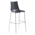 SGABELLO ZEBRA TECNOPOLIMERO - MOD. 2565 - TELAIO DIAM. ø mm 16 CROMATO - SEDUTA IN TECNOPOLIMERO - PER USO INTERNO - DA ASSEMBLARE - ALTEZZA SEDUTA cm 80 - DIM. cm L 51 x P 53 x H 116 - NORMA CE