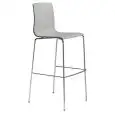 SGABELLO ALICE - MOD. 2575 - STRUTTURA IN TECNOPOLIMERO - GAMBE CROMATE DIAM. ø mm 16 - PER USO INTERNO - IMPILABILE FINO A QUATTRO PEZZI - DA ASSEMBLARE - ALTEZZA SEDUTA cm 80 - DIM. cm L 49 x P 51 x H 114 - NORMA CE