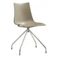 SEDIA ZEBRA TECNOPOLIMERO CON TRESPOLO GIREVOLE - MOD. 2617 - TELAIO CROMATO O VERNICIATO ANTRACITE - SEDILE E SCHIENALE IN TECNOPOLIMERO - PER USO INTERNO - DIM. cm L 46 x P 53 x H 83 - NORMA CE