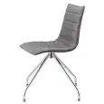 SEDIA ZEBRA POP CON TRESPOLO GIREVOLE - MOD. 2647 - SCOCCA IMBOTTITA CON ANIMA IN POLICARBONATO ANTISHOCK - TELAIO CROMATO O VERNICIATO ANTRACITE - PER USO INTERNO - DA ASSEMBLARE - DIM. cm L 46 x P 53 x H 83 - NORMA CE