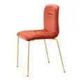 SEDIA ALICE POP - MOD. 2673 - STRUTTURA IN EFFETTO OTTONE SATINATO DIAM. mm 16 - SCOCCA IMBOTTITA - PER USO INTERNO - DA ASSEMBLARE - DIM. cm L 52 x P 51 x H 84 - NORMA CE