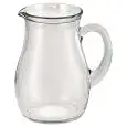 Brocca  - BORGONOVO Linea ROXY - Codice 13129520 - Capacità 50 cl 17  5/8 z - Diametro 77 mm - Altezza mm 141 - Imballo confezione da n. 6 Unità