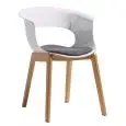 POLTRONA NATURAL MISS B ANTISHOCK CON BRACCIOLI E CUSCINO FISSO - MOD. 2800 C - SCOCCA IN POLICARBONATO - TELAIO IN FAGGIO NATURALE - PER USO INTERNO - DA ASSEMBLARE - DIM. cm L 58 x P 60 x H 77 - NORMA CE