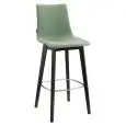 SGABELLO NATURAL ZEBRA POP - MOD. 2813 - GAMBE IN FAGGIO NATURALE O FAGGIO WENGE' - SEDUTA IMBOTTITA CON ANIMA IN POLICARBONATO ANTISHOCK - POGGIAPIEDI IN ACCIAIO CROMATO - PER USO INTERNO - DA ASSEMBLARE - ALTEZZA SEDUTA cm 68 - DIM. cm L 46 x P 50 x H 1