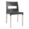 SEDIA NATURAL MAXI DIVA - MOD. 2816 - STRUTTURA A 4 GAMBE IN FAGGIO SBIANCATO O FAGGIO WENGE' A SEZIONE QUADRATA DA mm 27x27 - SEDUTA E SCHIENALE IN TECNOPOLIMERO - PER USO INTERNO - IMPILABILE - DIM. cm L 50 x P 53 x H 84 - NORMA CE