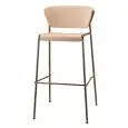 SGABELLO LISA WOOD - MOD. 2856 - GAMBE CROMATE DIAM. ø mm 16 - SEDUTA E SCHIENALE IN FAGGIO SBIANCATO - PER USO INTERNO - IMPILABILE FINO A QUATTRO PEZZI - ALTEZZA SEDUTA cm 65 - DIM. cm L 50 x P 50 x H 99 - NORMA CE