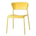 SEDIA LISA TECNOPOLIMERO - MOD. 2865 - TELAIO ø mm. 16 VERNICIATO LINO, VERNICIATO TORTORA, VERNICIATO ANTRACITE, VERNICIATO SENAPE, VERNICIATO AVIO O VERNICIATO NERO - SEDILE E SCHIENALE IN TECNOPOLIMERO - PER USO INTERNO ED ESTERNO - IMPILABILE - DIM. c