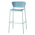 SGABELLO LISA TECNOPOLIMERO - MOD. 2868 - GAMBE VERNICIATE LINO, VERNICIATE TORTORA, VERNICIATE ANTRACITE, VERNICIATE SENAPE, VERNICIATE AVIO O VERNICIATE NERO DIAM. mm 16 - SEDUTA E SCHIENALE IN TECNOPOLIMERO - PER USO INTERNO ED ESTERNO - IMPILABILE FIN