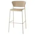 SGABELLO LISA TECNOPOLIMERO GO GREEN - MOD. 2882 - GAMBE VERNICIATE TORTORA, VERNICIATE VERDE OLIVA O VERNICIATE ANTRACITE DIAM. ø mm 16 - SEDUTA E SCHIENALE IN TECNOPOLIMERO - PER USO INTERNO ED ESTERNO - IMPILABILE FINO A SEI PEZZI - ALTEZZA SEDUTA cm 6