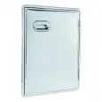 SPORTELLO INOX SINGOLO - Linea 3000 - Mod. 3000 MAG - Guarnizione magnetica intercambiabile - Foro banco cm L 44 x 59 H