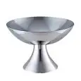 Alzata Portabustine  in Inox - CERUTTI - Codice 990 - Diametro 21,5 cm - Altezza cm 16 - Imballo confezione da n. 1 Unità