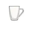 Mug Con Manico  - BORMIOLI LUIGI Linea THERMIC GLASS - Codice RM377 - 10356/01 - Capacità 32 cl 10  3/4 z - Diametro 113 mm - Altezza  85 - Imballo confezione da n. 2 Unità
