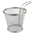 MINI CESTELLO FRIGGITRICE TONDO IN ACCIAIO INOX - Mod. 398-108 - DIMENSIONI cm ø 12 x 10h