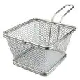 MINI CESTELLO FRIGGITRICE QUADRATO IN ACCIAIO INOX