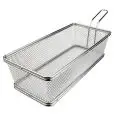 MINI CESTELLO FRIGGITRICE RETTANGOLARE IN ACCIAIO INOX - Mod. 398-111 - DIMENSIONI cm L 21 x P 11 x 6h