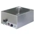 MACCHINA BAGNOMARIA ELETTRICA CON RUBINETTO DI SCARICO - Mod. BMCR - Bacinelle escluse - Alimentazione monofase 230V - Potenza Kw 1,2 - Peso Kg. 7 - Dimensioni mm. L 340 x P 540 x h 230