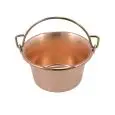 Paiolo Con Maniglia  in Rame Non Stagnato - L.A.R. Linea RAME STAGNATO - Codice 1036 - Diametro 24 cm - Imballo confezione da n. 1 Unità