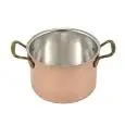 Casseruola Alta 2 Manici in Rame Stagnato - L.A.R. Linea RAME STAGNATO - Codice 1120 - Diametro 20 cm - Imballo confezione da n. 1 Unità