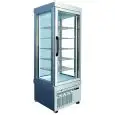 VETRINA REFRIGERATA PER PASTICCERIA - MOD. TEK/15 - STRUTTURA ESTERNA IN ALLUMINIO ANODIZZATO - VETRO BASSO EMISSIVO - TEMP. °C +2/+10 - ALIMENTAZIONE MONOFASE - REFRIGERAZIONE STATICA - VETRO ESPOSITIVO A SCELTA SU 1, 2 ,3 o 4 LATI - DIM. CM L 67 X P 64 