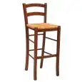 SGABELLO - MOD. 44 VE / AS - STRUTTURA IN LEGNO DI FAGGIO VERNICIATA - SEDILE IN SIMILPAGLIA - ALTEZZA SEDUTA cm 74 - NON IMPILABILE - PER USO INTERNO - DIM. cm L 41 x P 35 x h 101 - NORMA CE