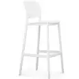Sgabello - colore bianca - Struttura in polipropilene - Modello 460-P83-bianco