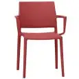 Sedia - colore rosso - Struttura in polipropilene - Modello 463-S03A-R