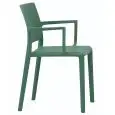 Sedia - colore Verde - Struttura in polipropilene - Modello 463-S03A-V