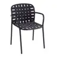 POLTRONCINA YARD - MOD. 501 - STRUTTURA IN ALLUMINIO VERNICIATO - SEDUTA E SCHIENALE: CINGHIE ELASTICHE - PER USO INTERNO/ESTERNO - DIM. cm L 58 x P 55 x H 81 - NORMA CE