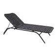 LETTINO DA SOLE YARD - MOD. 504 - STRUTTURA IN ALLUMINIO VERNICIATO - SEDUTA E SCHIENALE: CINGHIE ELASTICHE - PER USO ESTERNO - DIM. cm L 200 x P 75 x H 38/101 - NORMA CE