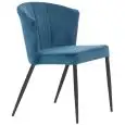 Sedia - colore blu - Struttura in metallo verniciato, seduta e schienale imbottiti, rivestimento in velluto - Modello 539-AV01-blu-x