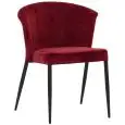 Sedia - colore rosso - Struttura in metallo verniciato, seduta e schienale imbottiti, rivestimento in velluto - Modello 539-rossa