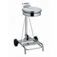 Portasacco su ruote con coperchio e pedale in acciaio inox Aisi 304, capacità lt 110 Medial Contimobile Mod 601046