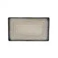 Piatto Rettangolare Kimi - SATURNIA Linea TELLUS - Dimensioni cm 26x15 - Imballo confezione da n. 10 Unità