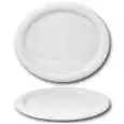 Piatto Ovale  - SATURNIA Linea GIOTTO BIANCO - Diametro 34 cm - Imballo confezione da n. 6 Unità