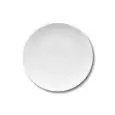 Piatto Piano Siviglia - SATURNIA Linea SEGMENTI BIANCO - Diametro 21 cm - Imballo confezione da n. 12 Unità
