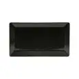 Piatto Rettangolare Kimi  - SATURNIA Linea SEGMENTI NERO - Dimensioni cm 29x17,5 - Imballo confezione da n. 6 Unità
