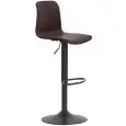 Sgabello - colore marrone - Struttura in metallo verniciato, seduta imbottita rivestita in ecopelle - Modello 604-XH9-dm