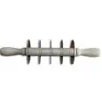Mattarello Tagliapasta 5 Lame Dentate  in Legno/Inox - ELETTRO CENTER - Codice 003 - Diametro 8,8 cm - Imballo confezione da n. 1 Unità
