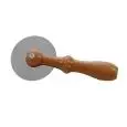 Rotella Tagliapasta Lama Liscia  in Legno/Inox - ELETTRO CENTER - Codice 107 - Diametro 8,8 cm - Imballo confezione da n. 1 Unità