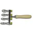 Rotella Tagliapasta 4 Lame Dentate  in Legno/Inox - ELETTRO CENTER - Codice 170 - Imballo confezione da n. 1 Unità