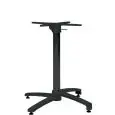 Base - colore nero - Struttura accatastabile in alluminio verniciato con accessorio pieghevole e piedini regolabili - Modello 611-F3N-01