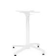 Base - colore bianco - Struttura accatastabile in alluminio verniciato con accessorio pieghevole e piedini regolabili - Modello 611-F3W-01