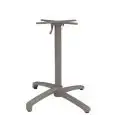 Base - colore tortora - Struttura accatastabile in alluminio verniciato con accessorio pieghevole e piedini regolabili - Modello 611-f3t-01
