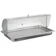 Vassoio Rettangolare Refrigerante  in Inox/Policarbonato - PINTI - Codice 50950950 - Dimensioni cm 53X32.5 - Altezza cm 24 - Imballo confezione da n. 1 Unità