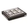 Espositore + 6 Ciotole  in Legno Wengè - PINTI Linea TRENDY - Codice 51270306 - Dimensioni cm 38x32 - Altezza cm 55 - Imballo confezione da n. 1 Unità
