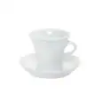 Tazza Cioccolata Con Piatto  - ANCAP Linea CLAUDIA - Codice 23361 - Capacità 25 cl  - Imballo confezione da n. 6 Unità