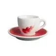 Tazza Caffè Con Piatto Onda Rosso - ANCAP Linea VERONA - Codice 38095 - Capacità 8 cl  - Imballo confezione da n. 6 Unità