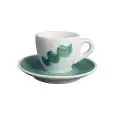 Tazza Caffè Con Piatto Onda Verde - ANCAP Linea VERONA - Codice 37457 - Capacità 8 cl  - Imballo confezione da n. 6 Unità