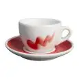 Tazza Cappuccino Con Piatto Onda Rosso - ANCAP Linea VERONA - Codice 42549 - Capacità 15 cl - Imballo confezione da n. 6 Unità